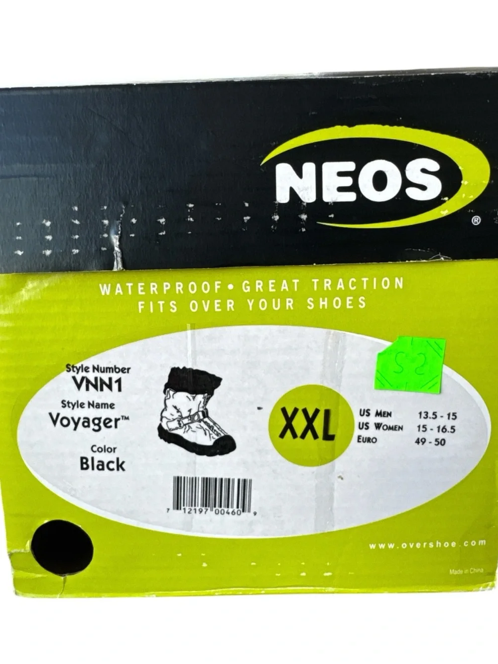 NEOS Voyager VNN1 Waterproof Overshoes XXL Black Snow Rain Boots